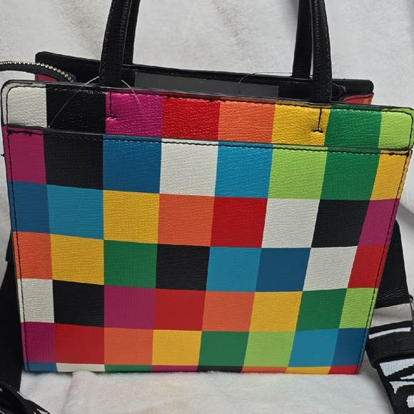 Karl Lagerfeld Multicolor Checkered Handbag Or Crossbody - Picture 2 of 5
